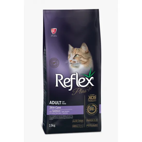 Reflex Plus Skin Care Adult Cat Food Salmon - Пълноценна храна за израснали котки с грижа за кожата със сьомга - НАСИПНА за кг
