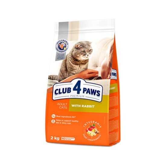 CLUB 4 PAWS Cat adult rabbit – Пълноценна суха храна за възрастни котки със заешко - НАСИПНА за кг