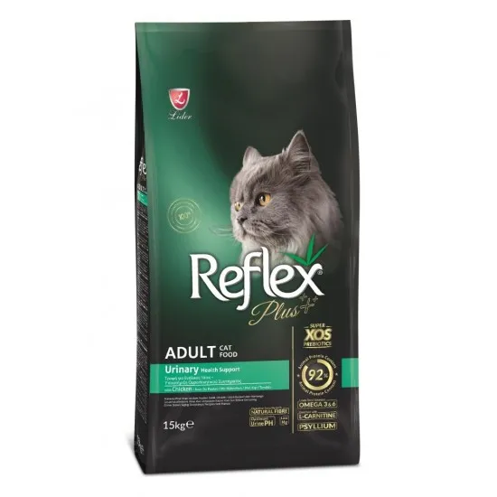 Reflex Plus Urinary Chicken Adult Cat - Пълноценна храна за израснали котки от всички породи с пилешко и с грижа за уринарния тракт 15 кг