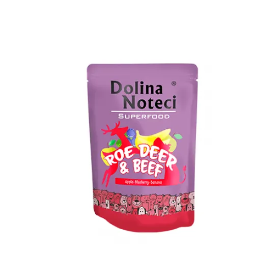 Dolina Noteci Superfood pouch 300gr - Dolina Superfood пауч със сърна и говеждо 300гр