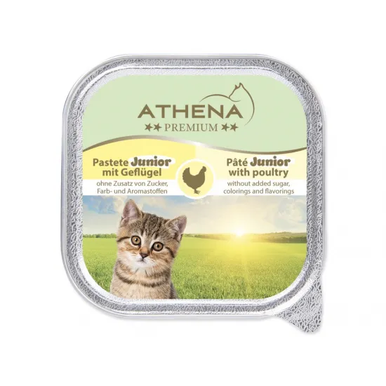 Athena - Пастет за подрастващи котки с птици 100 гр