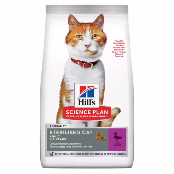 Hill's Science Plan Sterilised Cat Young Adult с патешко